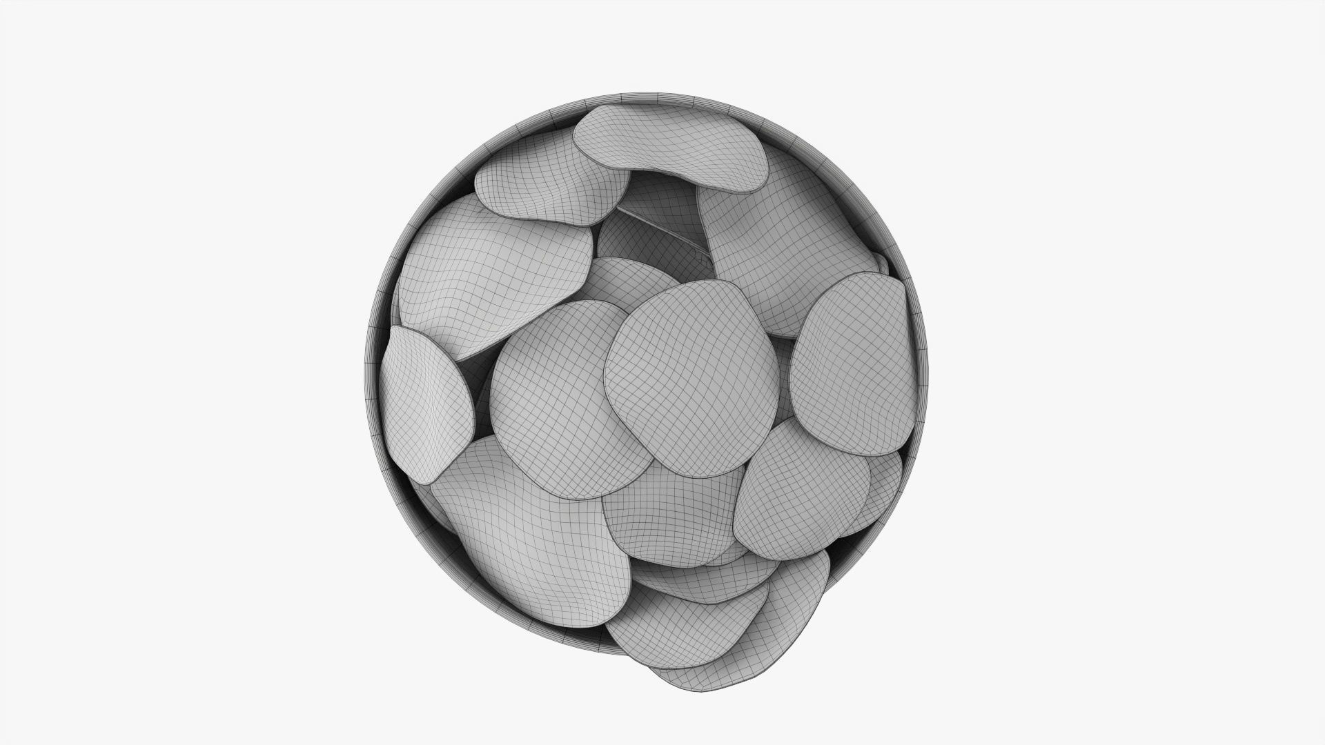 Potato chips in a bowl 02 3D model_11
