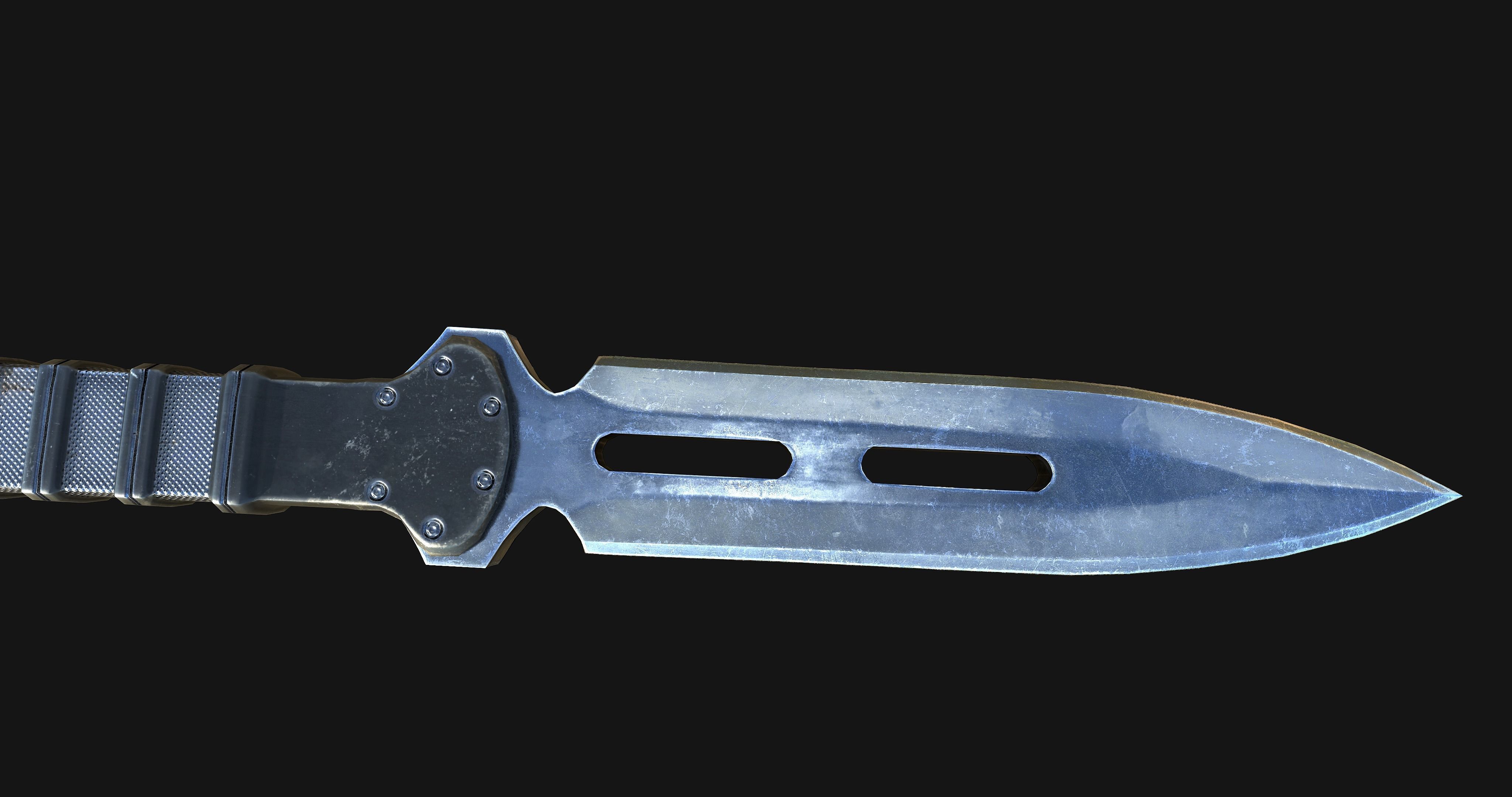 Melee weapons Low-poly 3D model_10