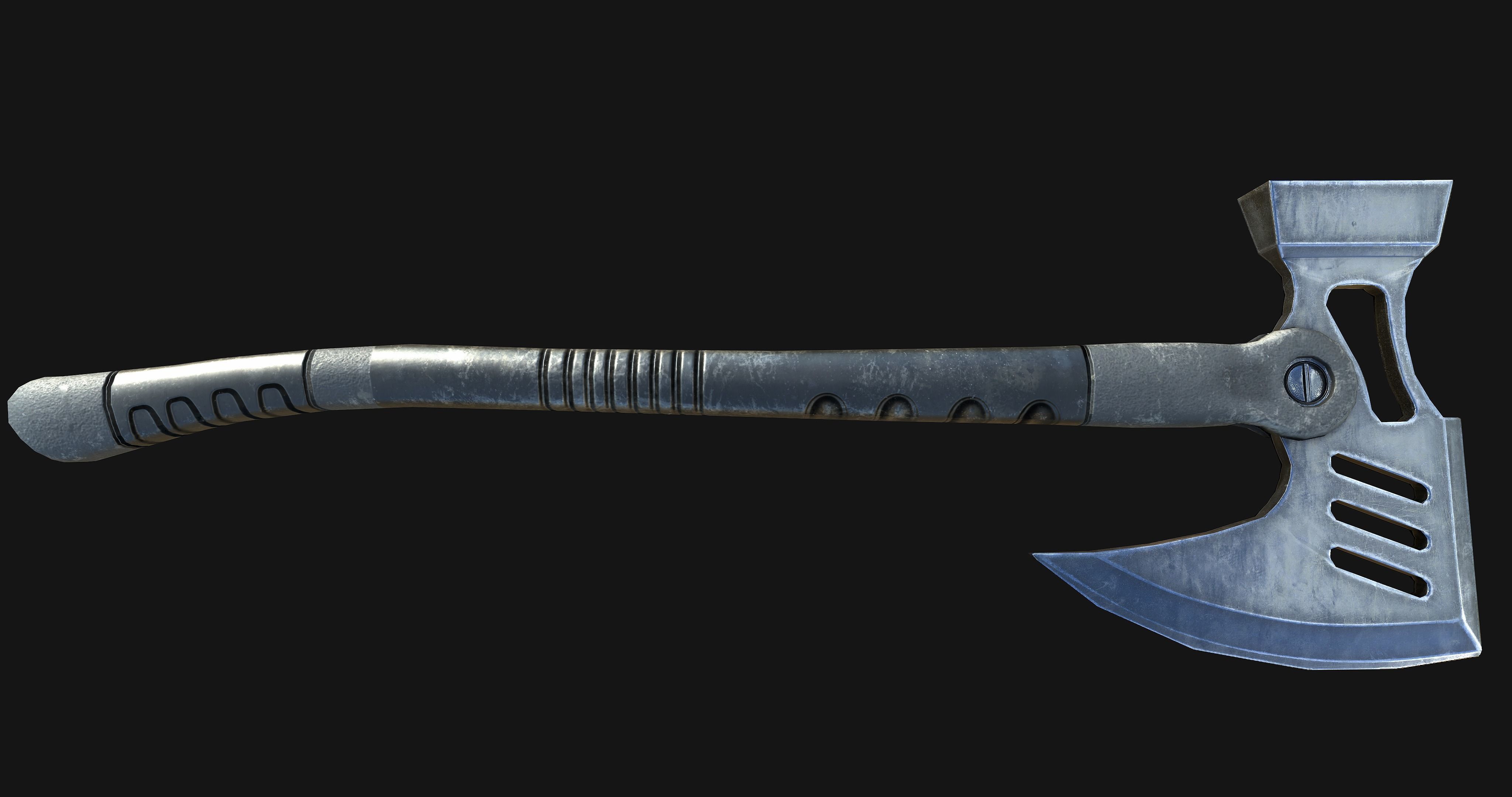 Melee weapons Low-poly 3D model_8