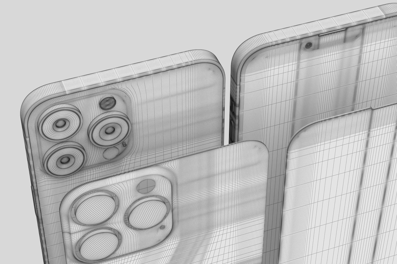 Apple iPhone 13 mini and 13 and 13 pro and 13 pro MAX v2 3D model_38