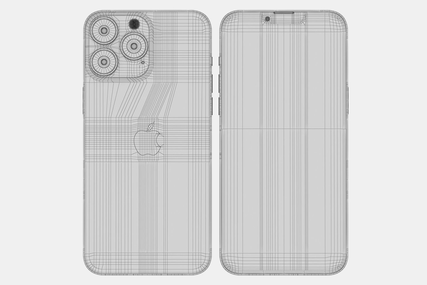 Apple iPhone 13 mini and 13 and 13 pro and 13 pro MAX v2 3D model_35