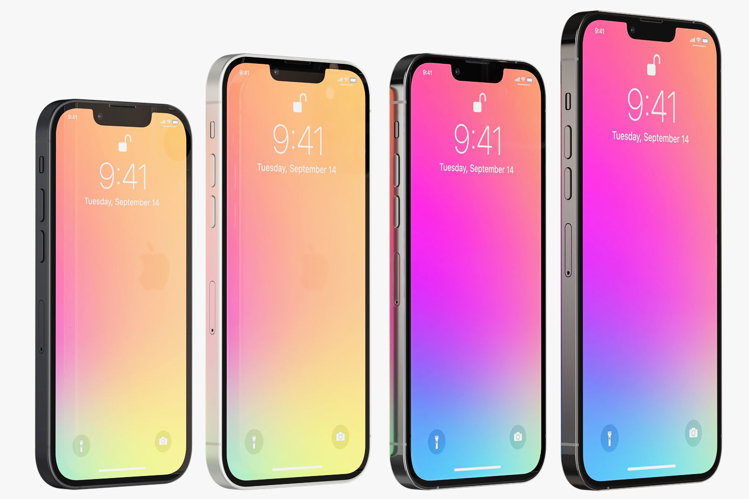 Apple iPhone 13 mini and 13 and 13 pro and 13 pro MAX v2 3D model_21