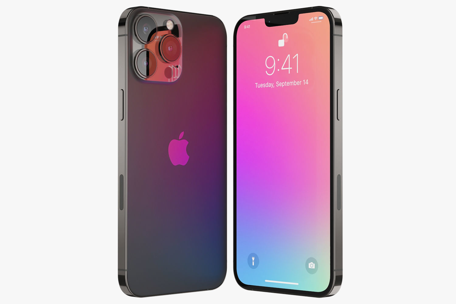 Apple iPhone 13 mini and 13 and 13 pro and 13 pro MAX v2 3D model_26