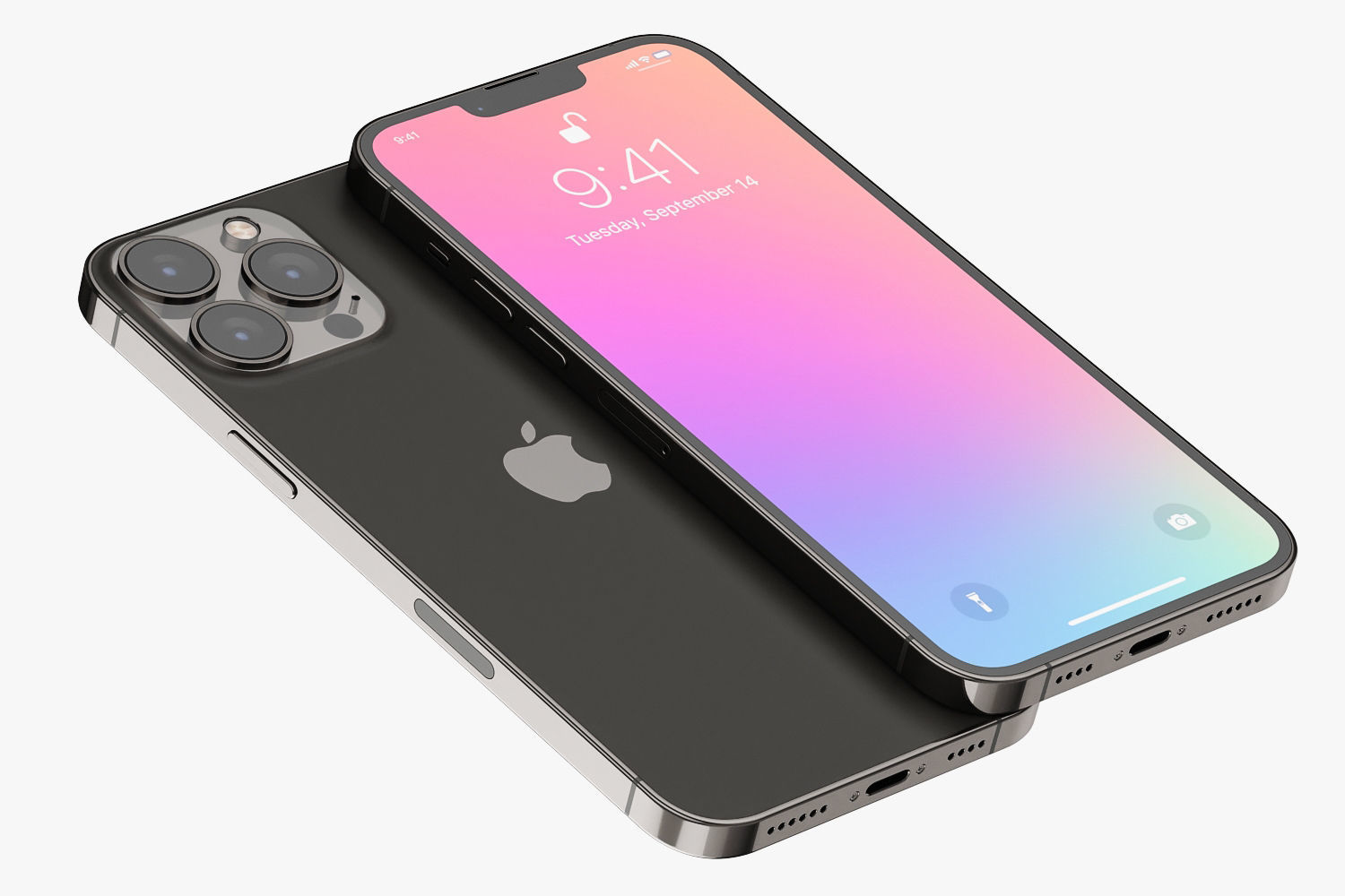 Apple iPhone 13 mini and 13 and 13 pro and 13 pro MAX v2 3D model_32