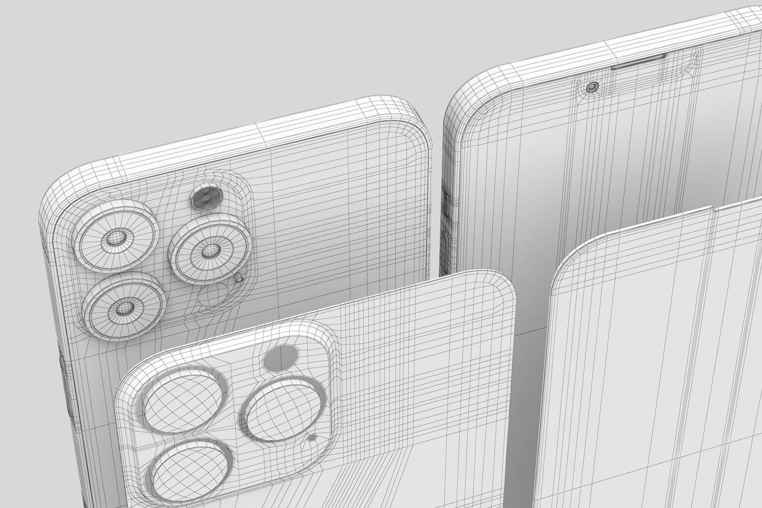 Apple iPhone 13 mini and 13 and 13 pro and 13 pro MAX v2 3D model_37