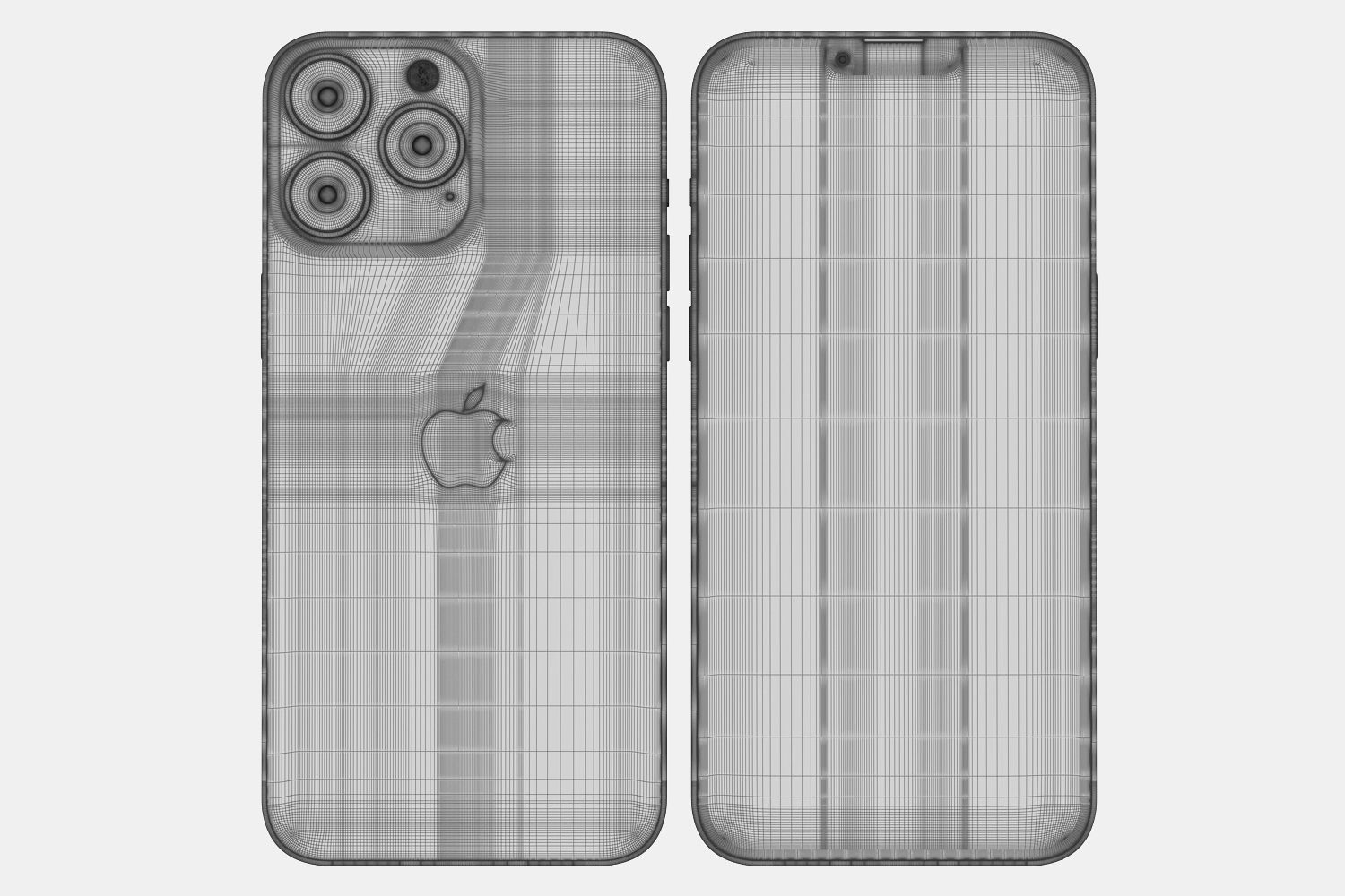 Apple iPhone 13 mini and 13 and 13 pro and 13 pro MAX v2 3D model_36