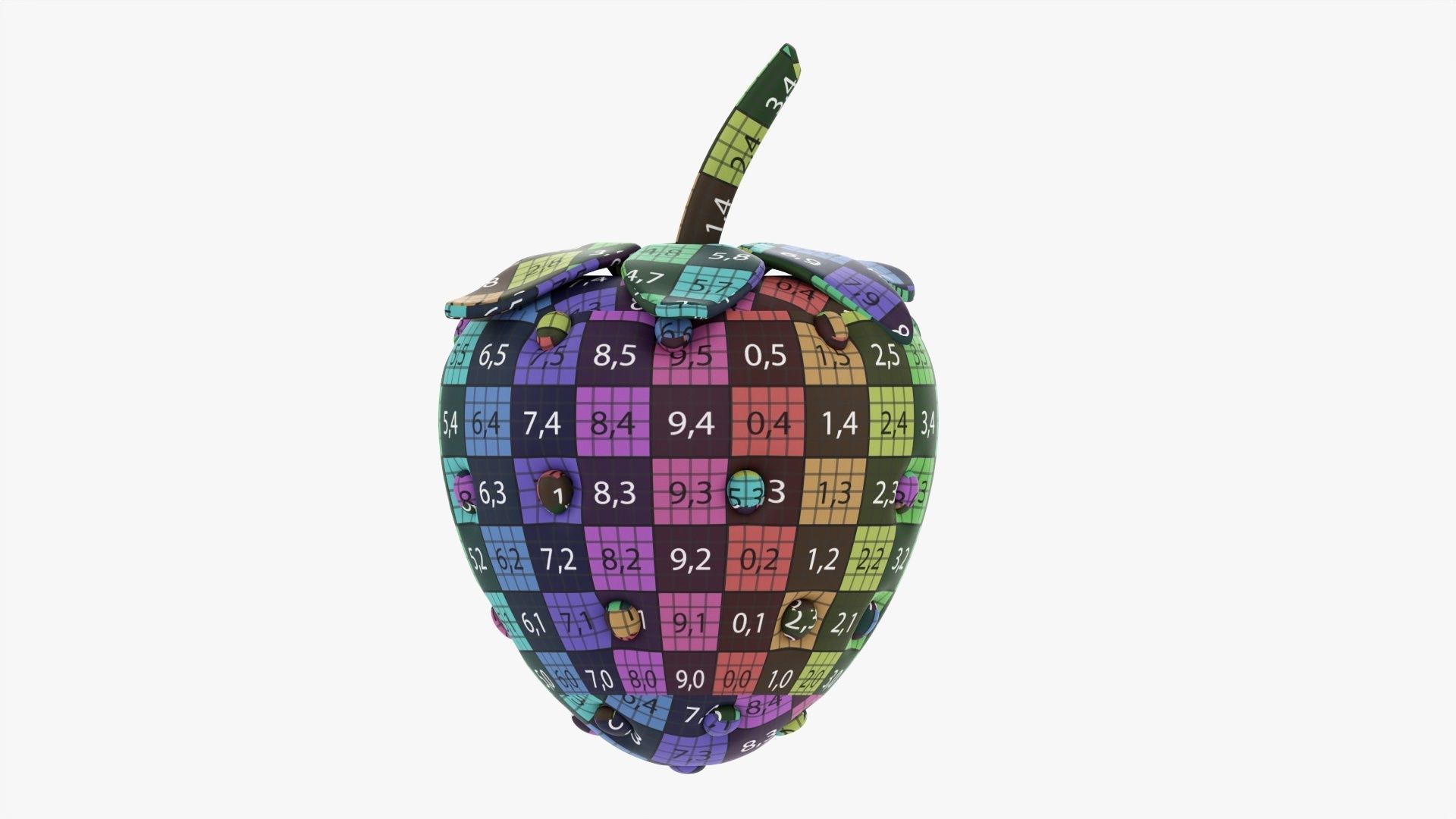 Strawberry stylized 3D model_15