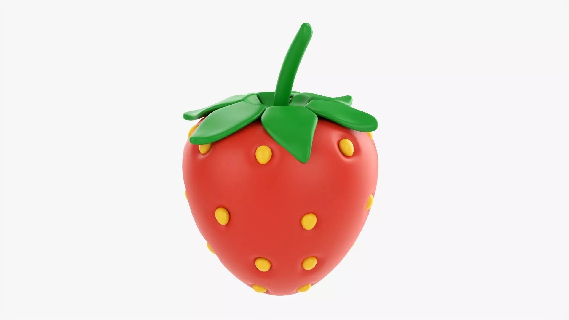 Strawberry stylized 3D model_0