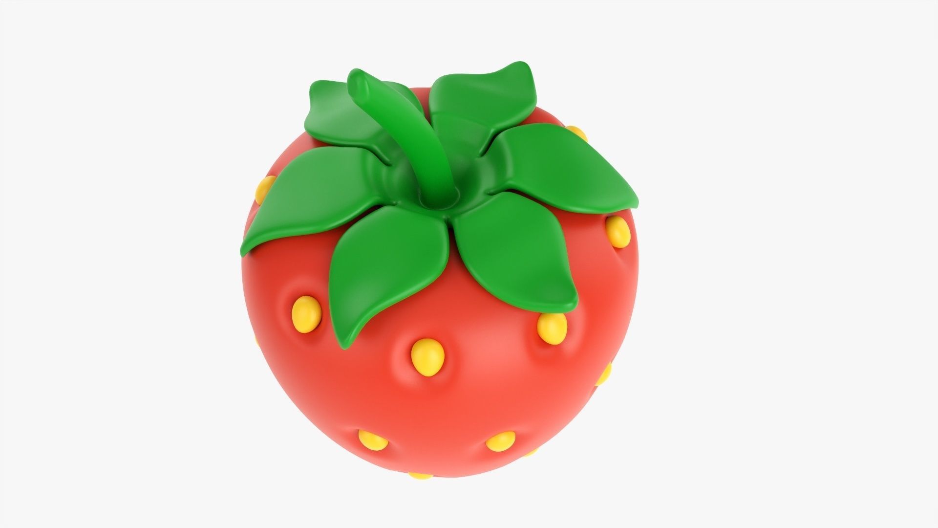 Strawberry stylized 3D model_1
