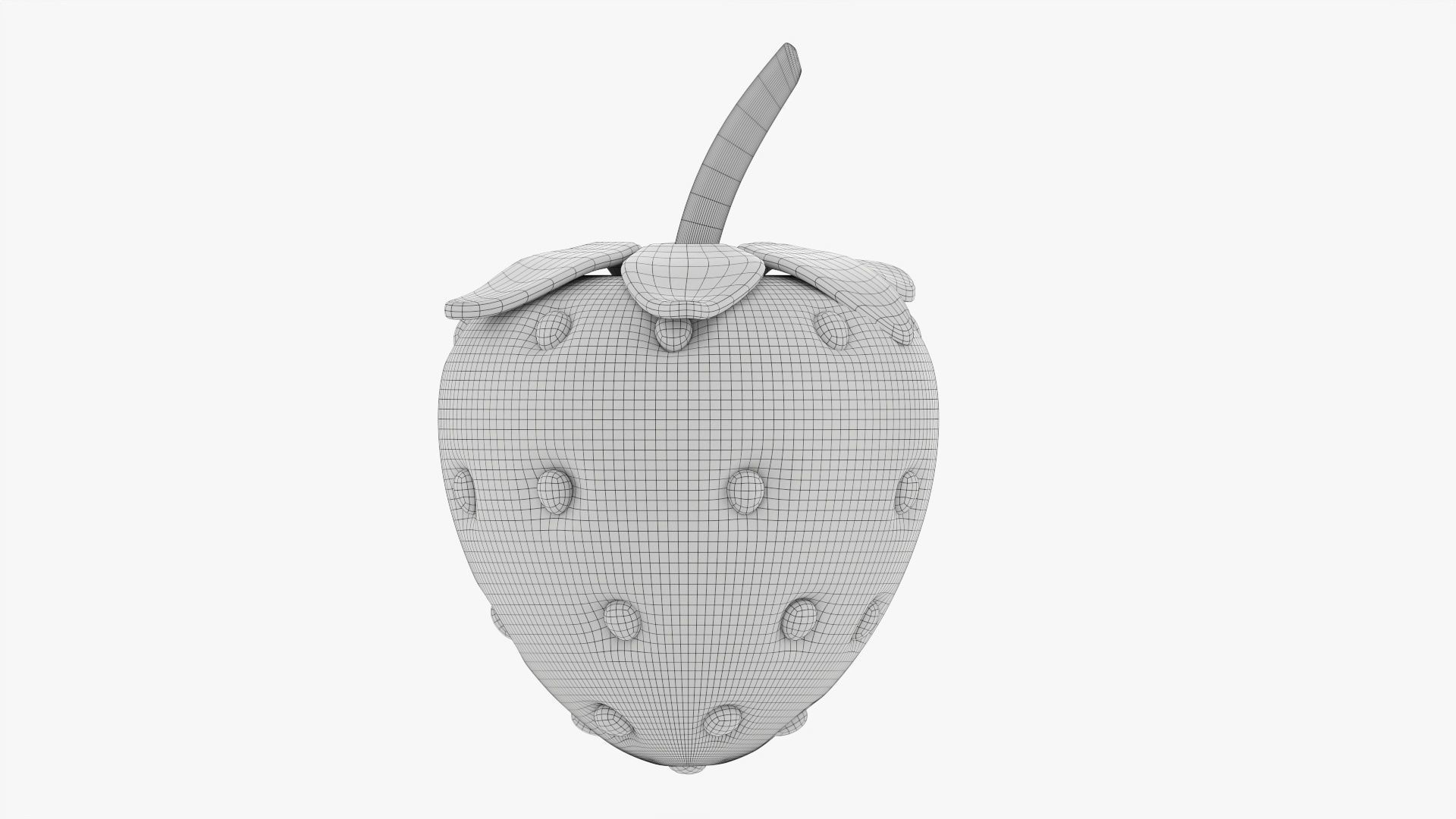 Strawberry stylized 3D model_9