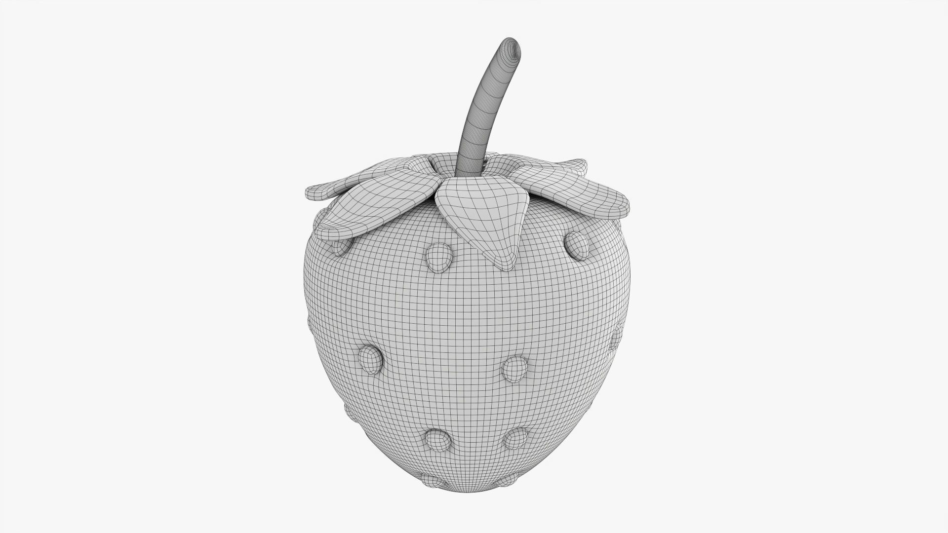 Strawberry stylized 3D model_6