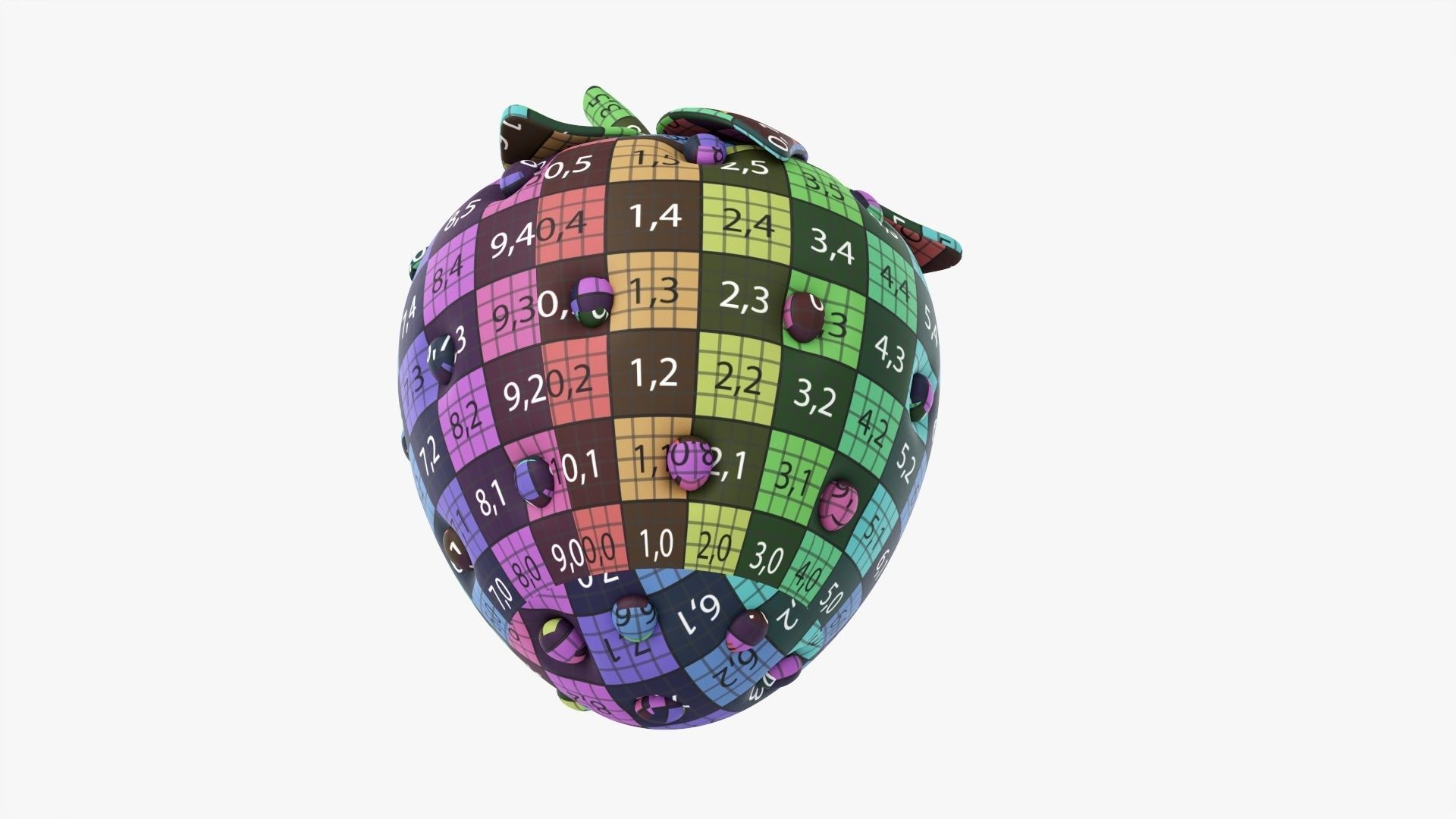 Strawberry stylized 3D model_14