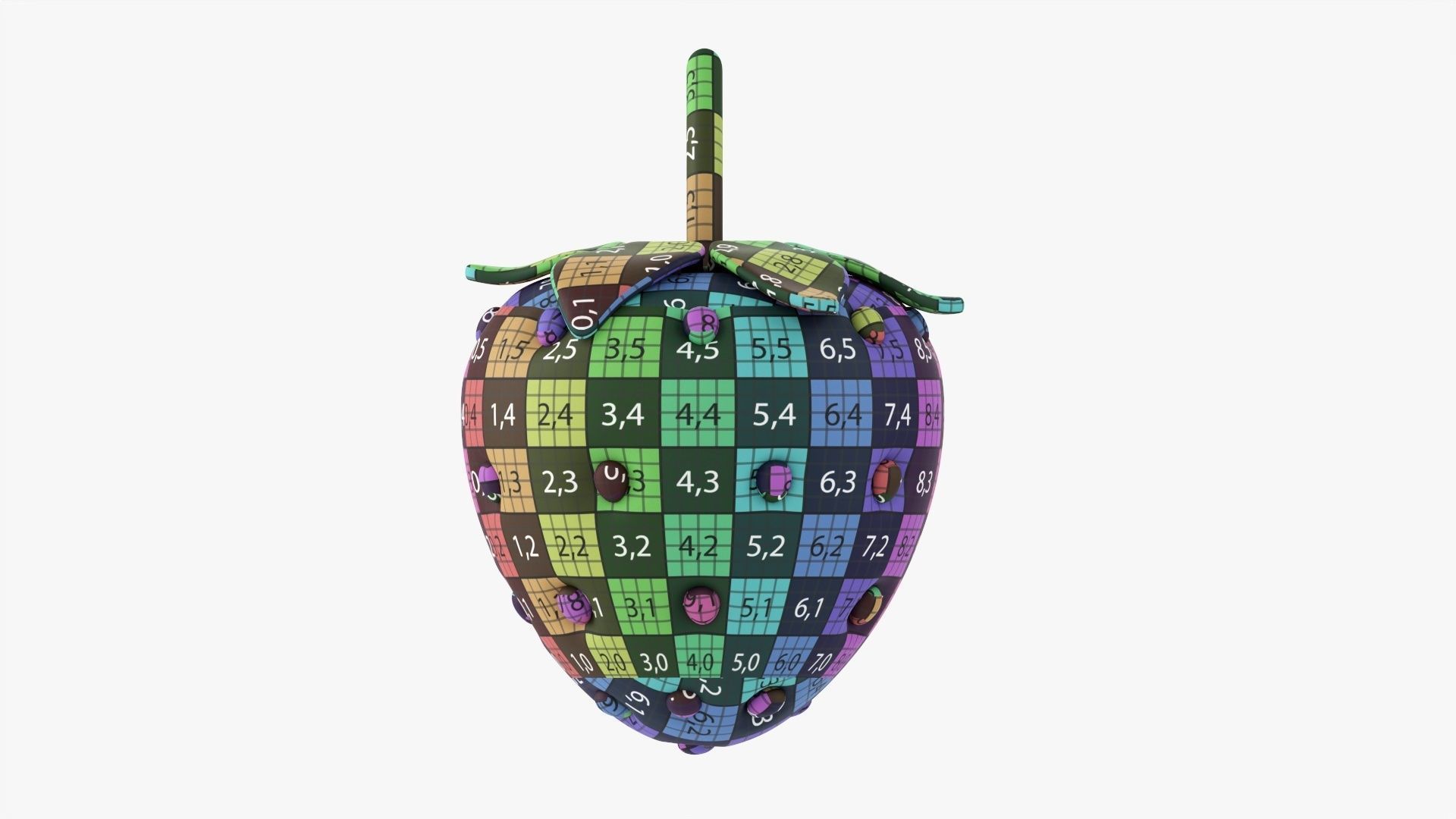 Strawberry stylized 3D model_16