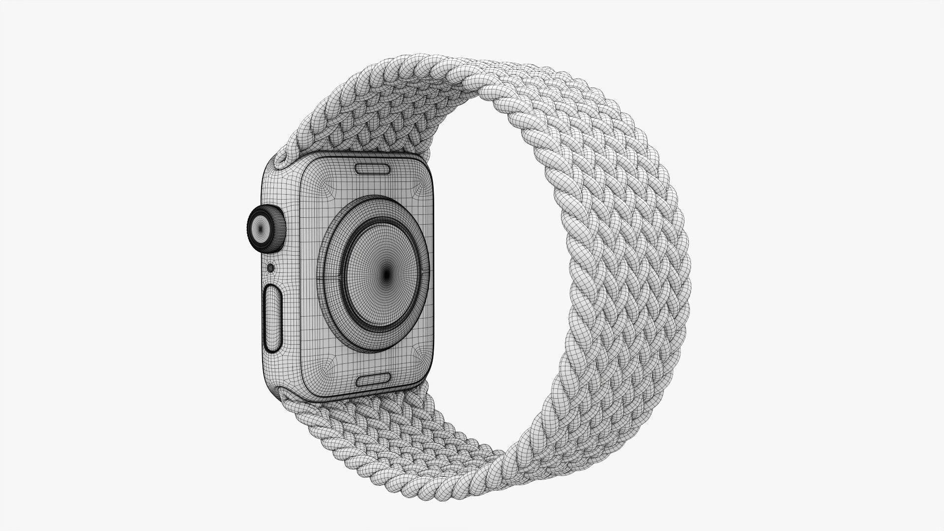 Apple Watch Series 6 braided solo loop blue 3D model_13