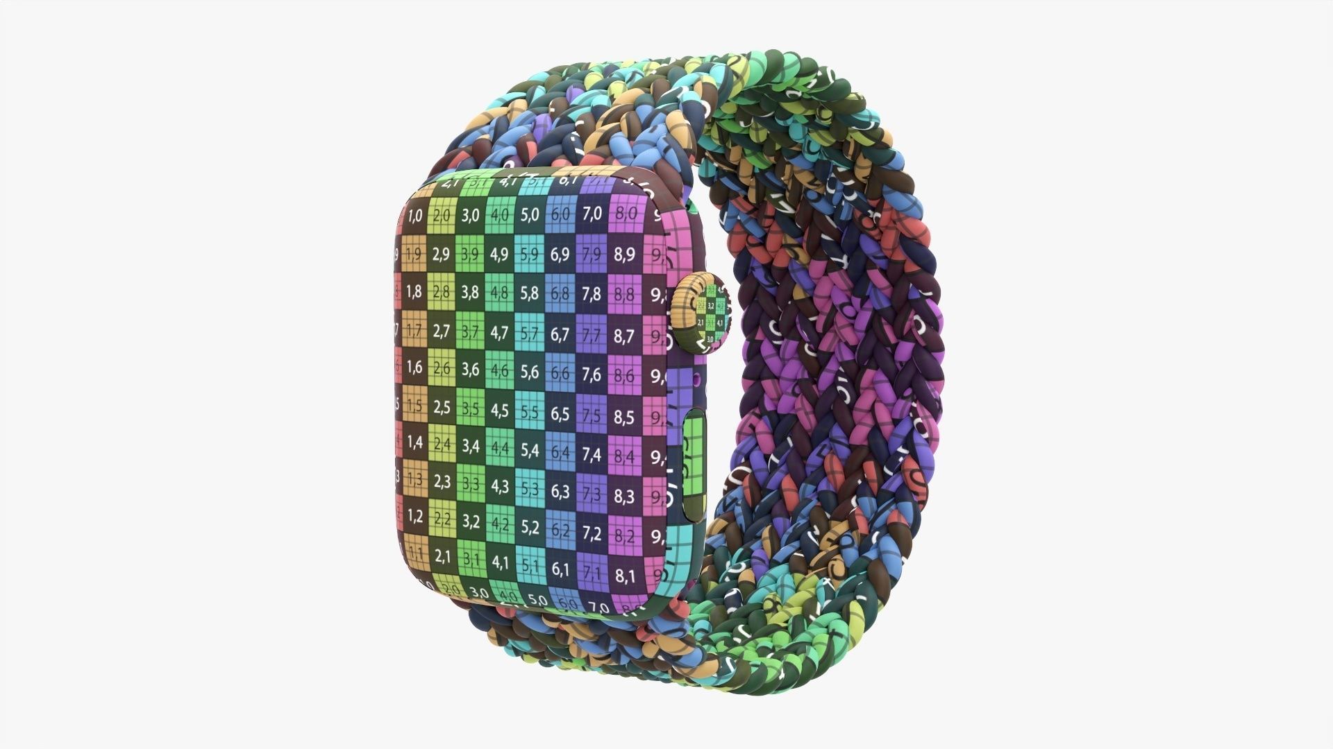 Apple Watch Series 6 braided solo loop blue 3D model_22