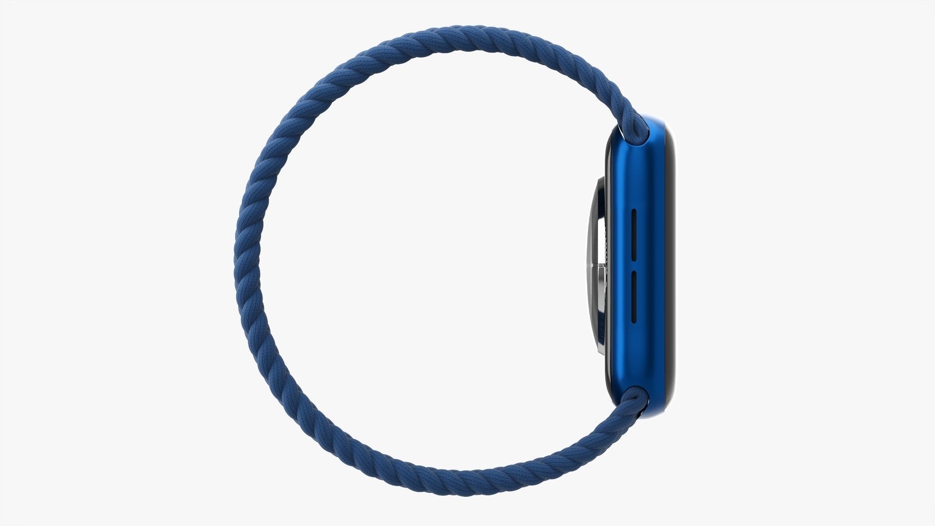 Apple Watch Series 6 braided solo loop blue 3D model_11