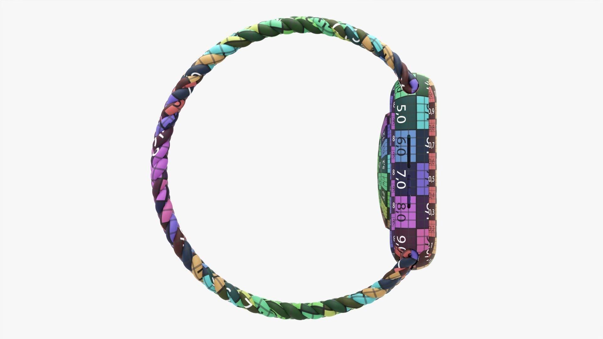 Apple Watch Series 6 braided solo loop blue 3D model_29