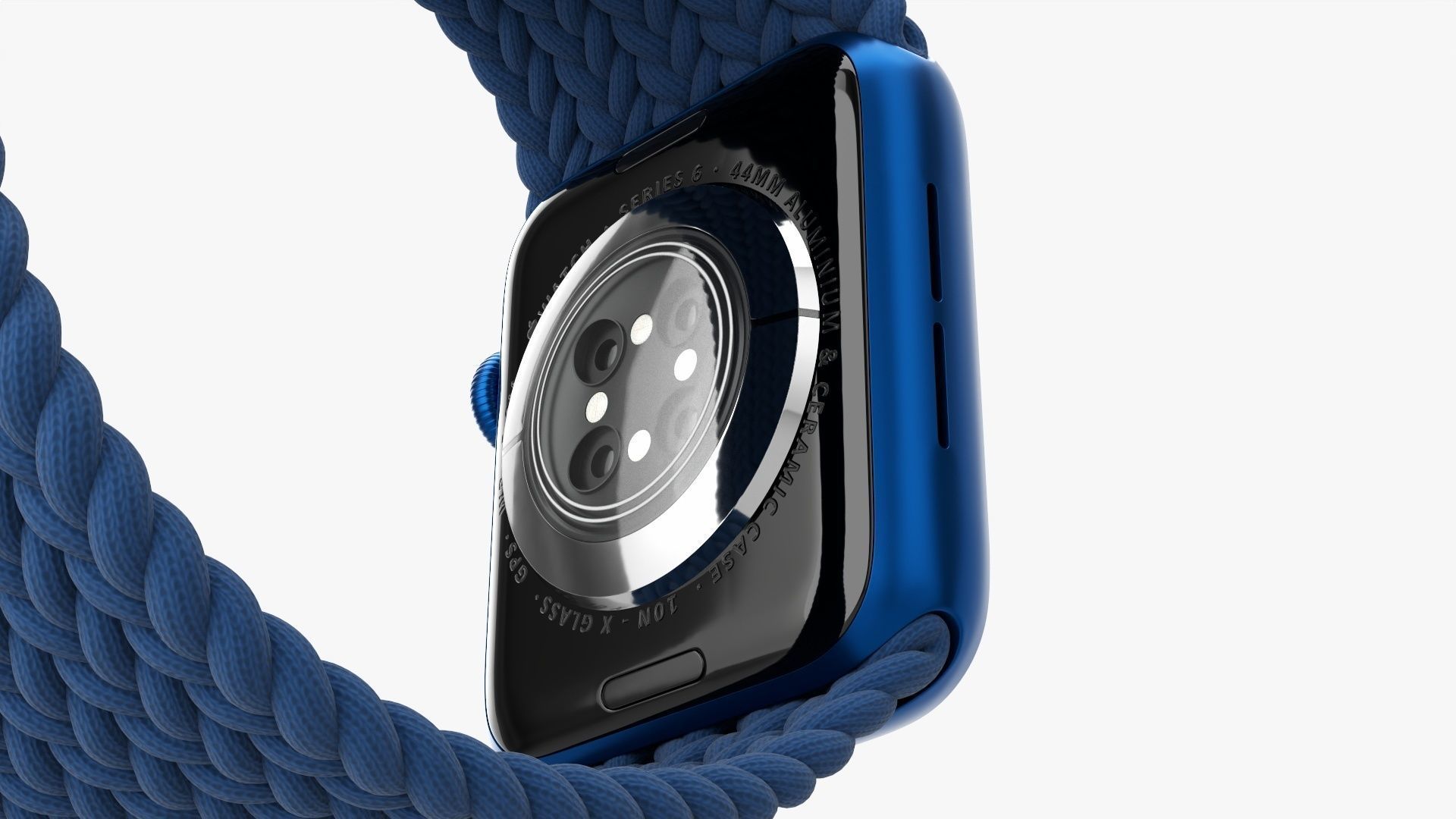 Apple Watch Series 6 braided solo loop blue 3D model_5