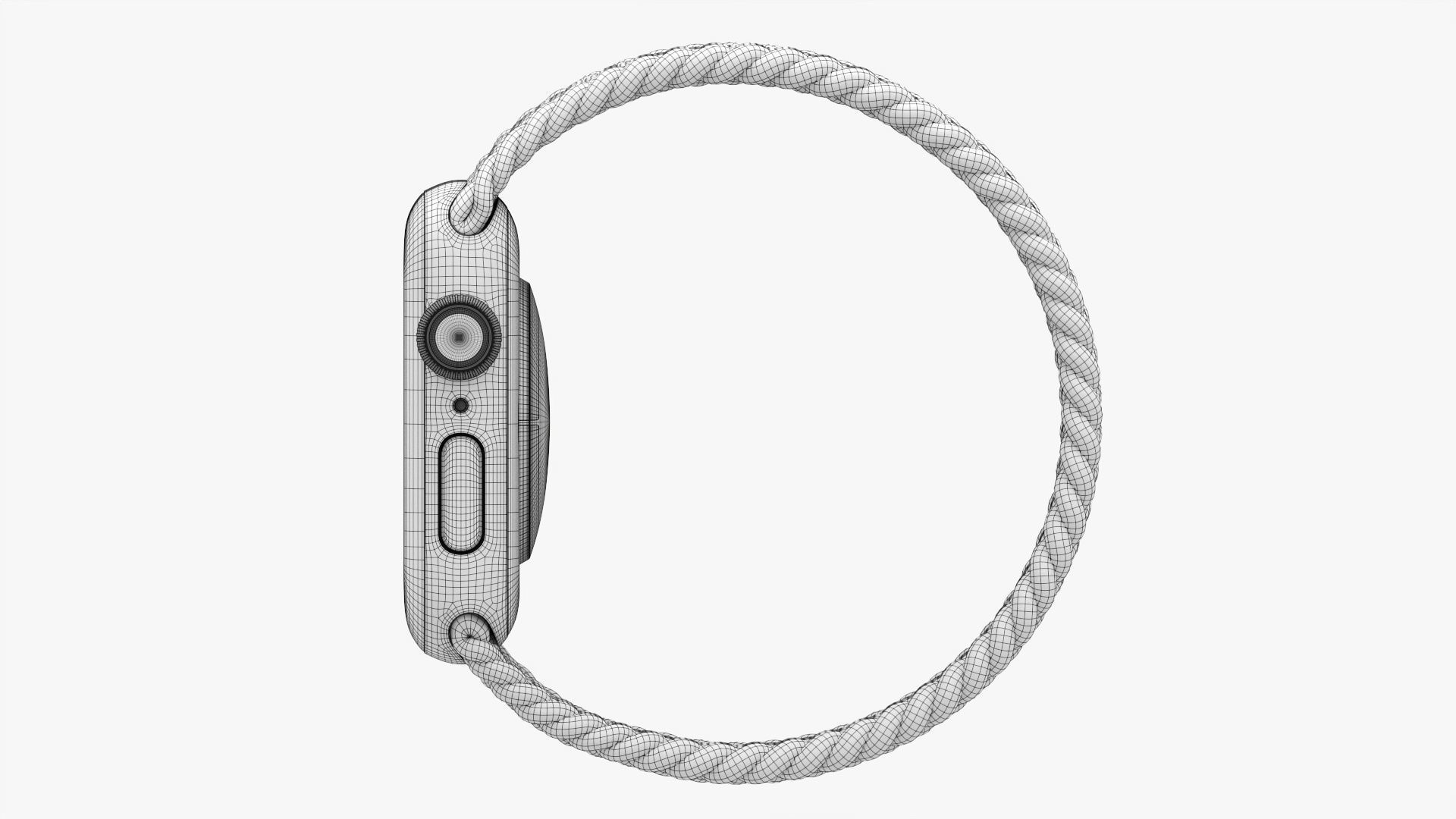 Apple Watch Series 6 braided solo loop blue 3D model_21