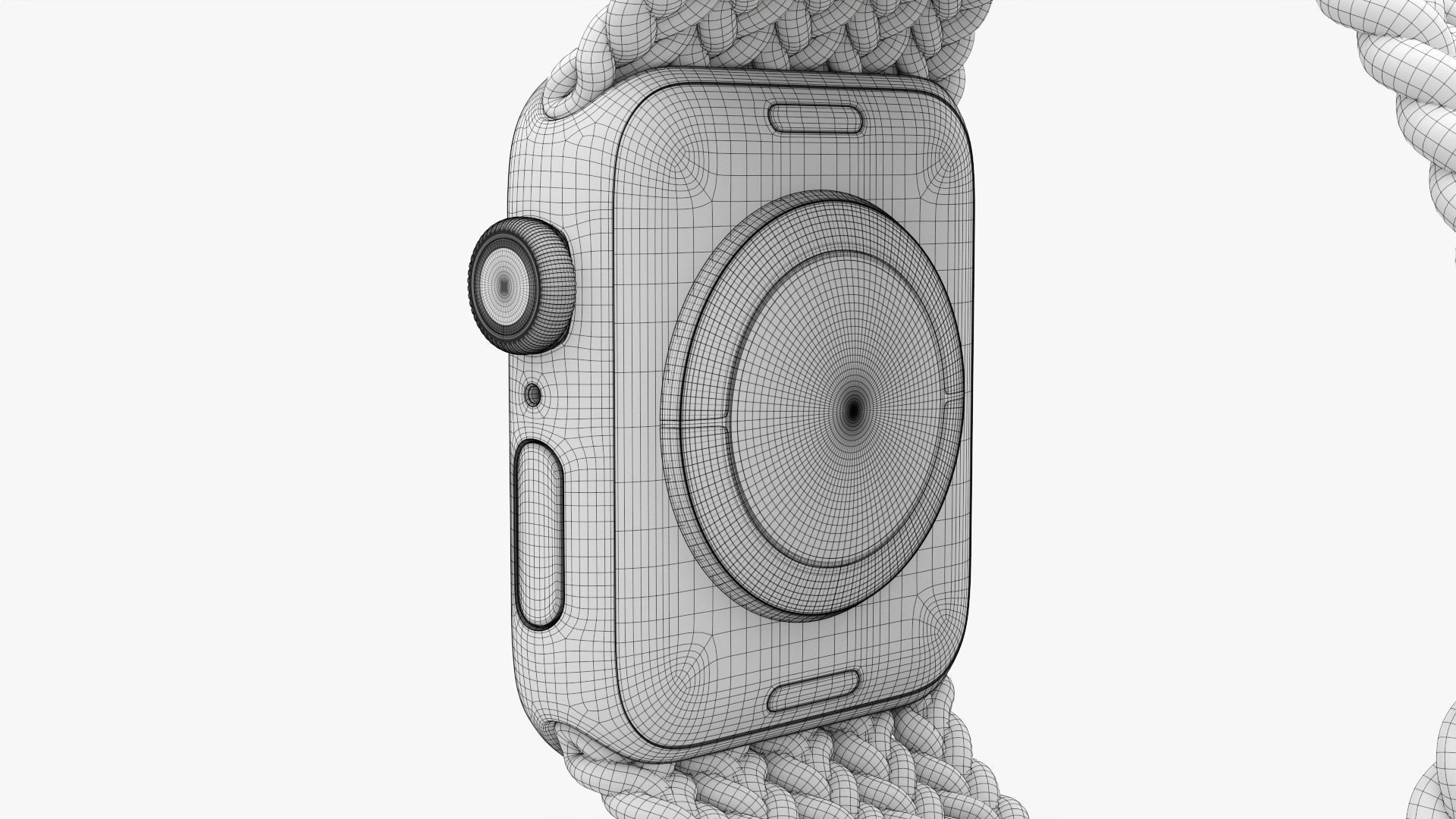 Apple Watch Series 6 braided solo loop blue 3D model_15