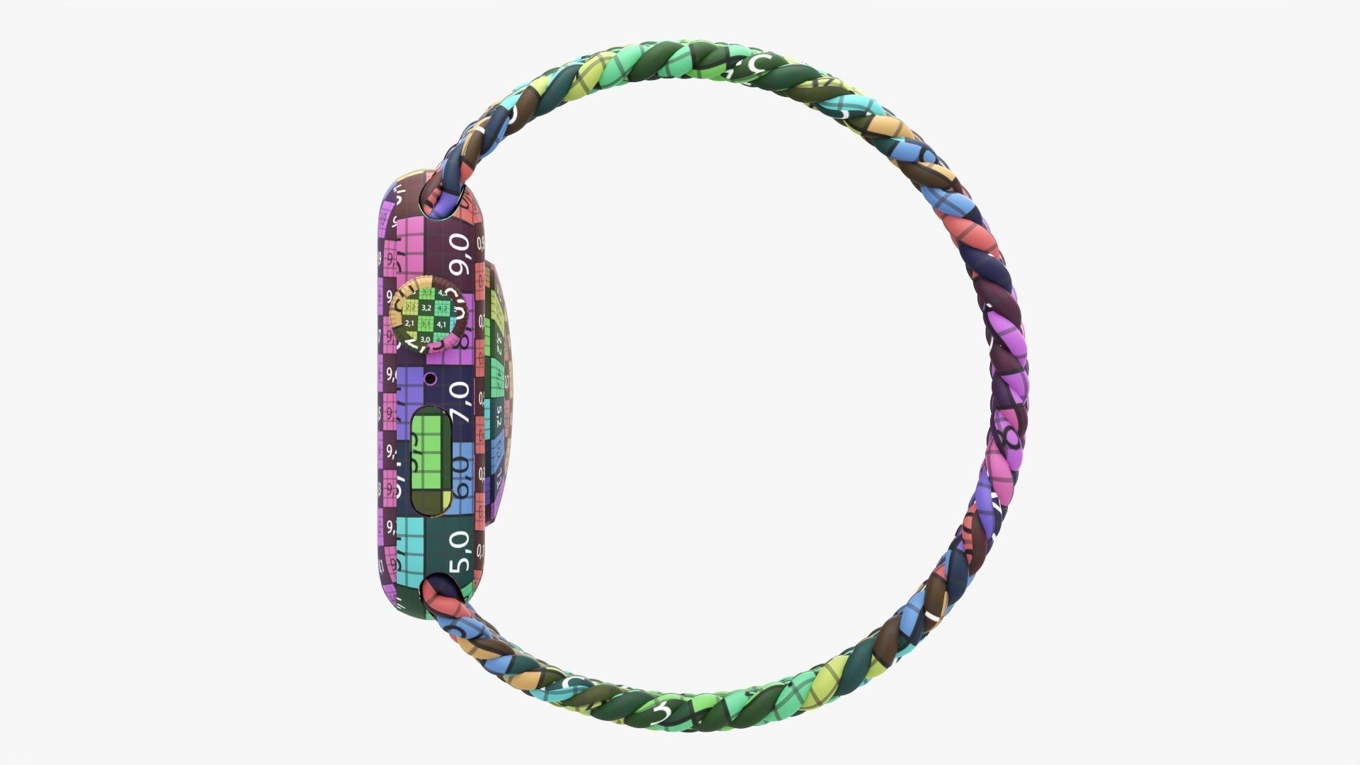 Apple Watch Series 6 braided solo loop blue 3D model_31