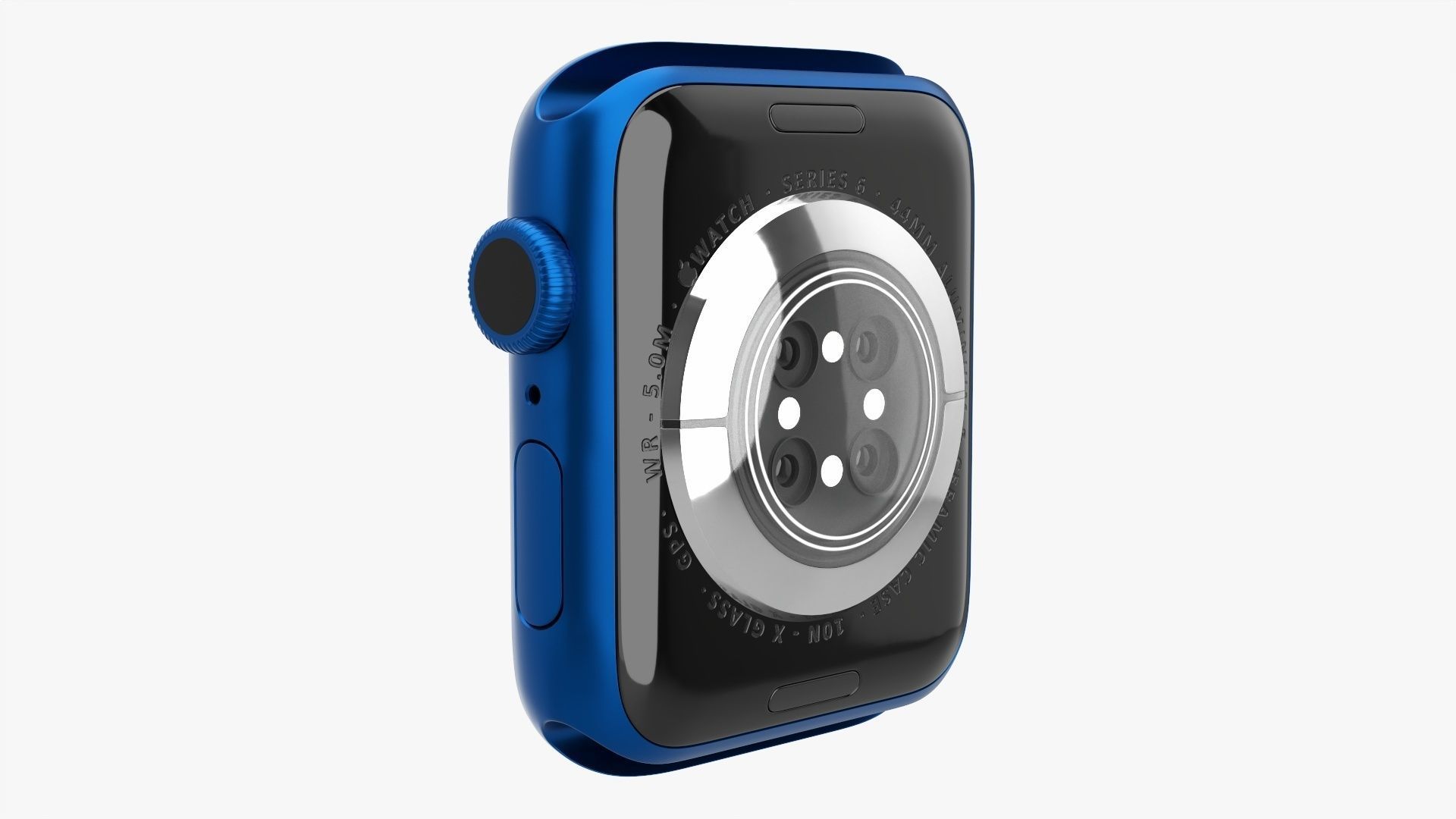 Apple Watch Series 6 braided solo loop blue 3D model_4