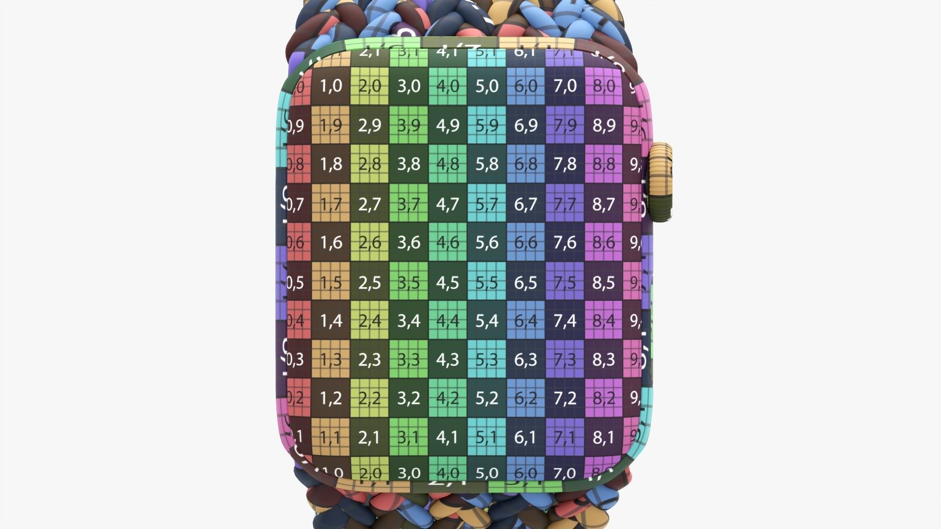 Apple Watch Series 6 braided solo loop blue 3D model_27