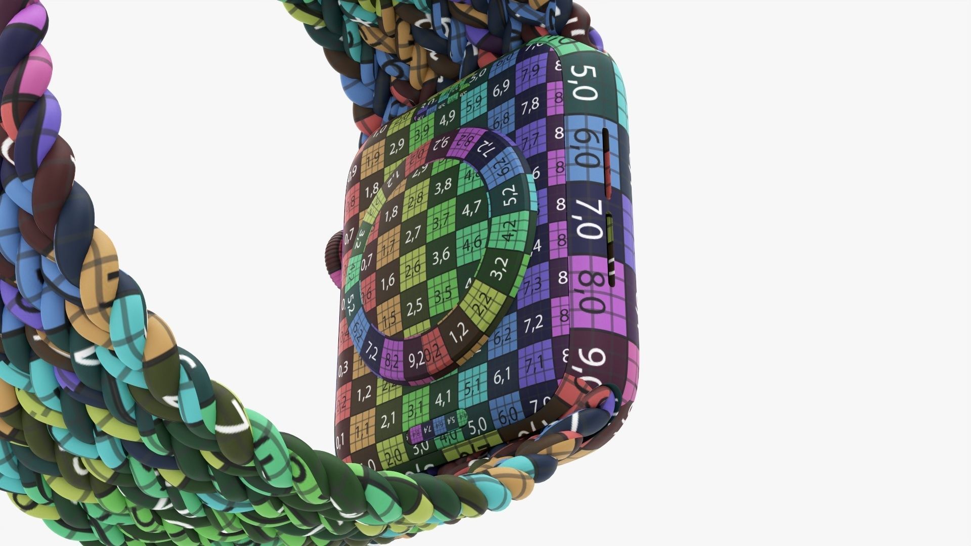 Apple Watch Series 6 braided solo loop blue 3D model_26