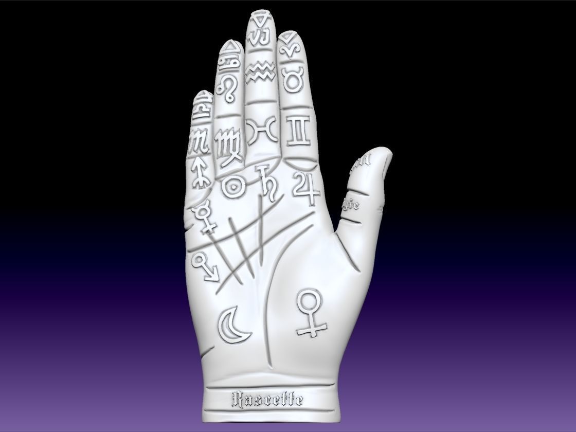 Palm Reading Hand 3D print model_6