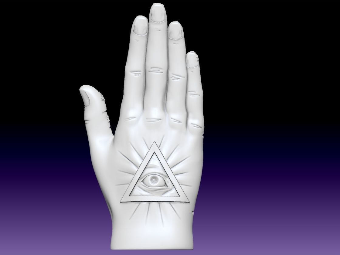 Palm Reading Hand 3D print model_4