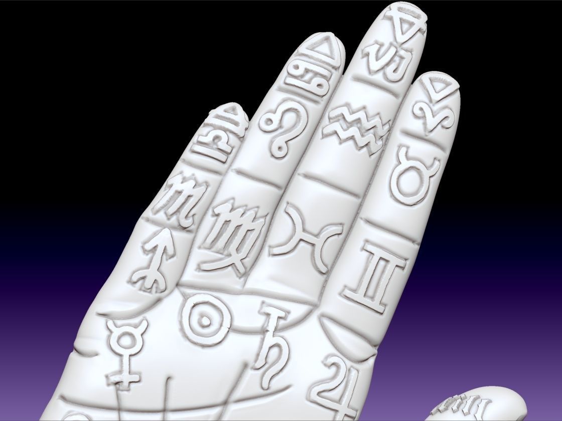Palm Reading Hand 3D print model_5