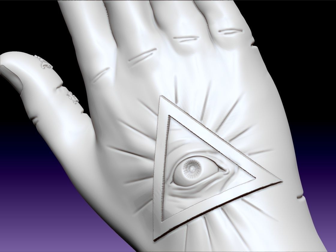 Palm Reading Hand 3D print model_8