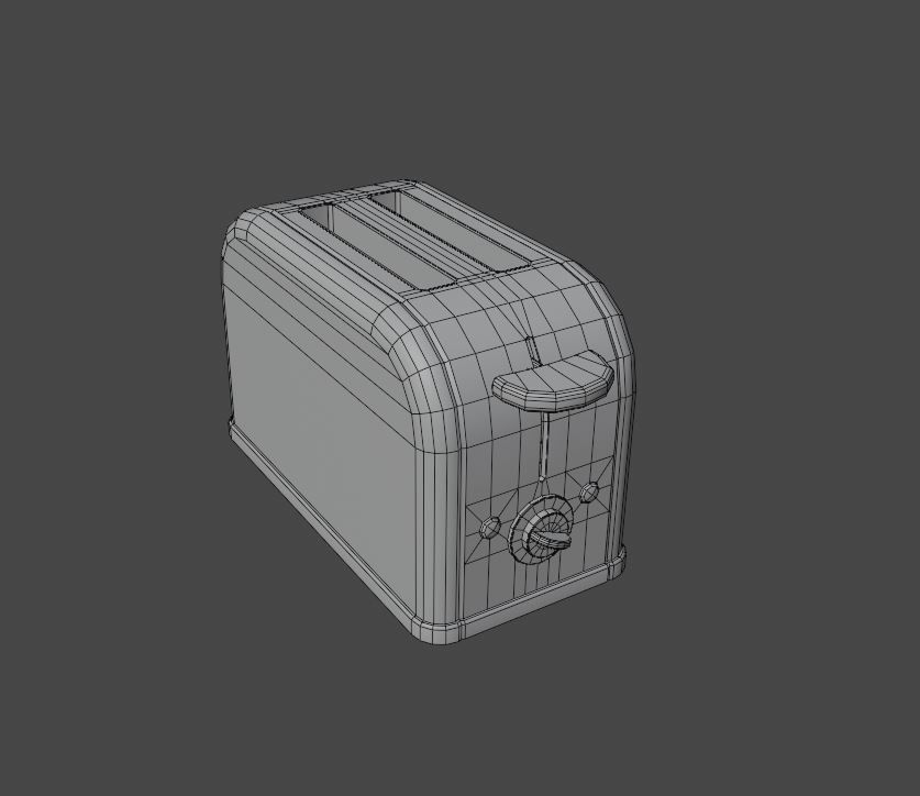 Toaster Low-poly 3D model_6