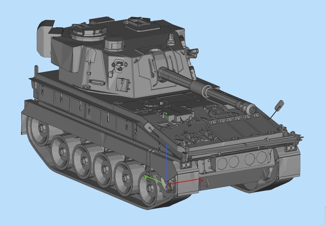 SELF PROPELLED GUN Low-poly 3D model_3