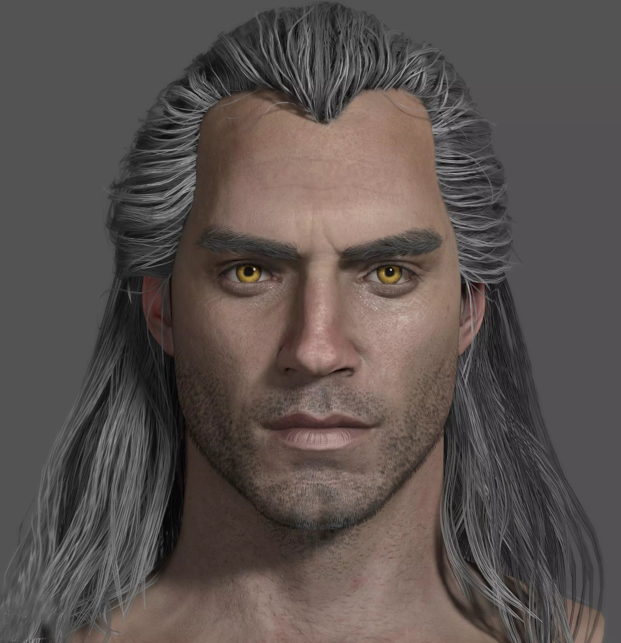witcher Henry Cavill Game Mesh Low-poly 3D model