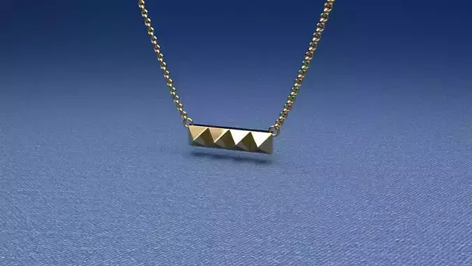 4 Mountain Pyramid Necklace 