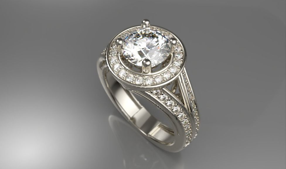 Solitaire Ring  3D print model_1