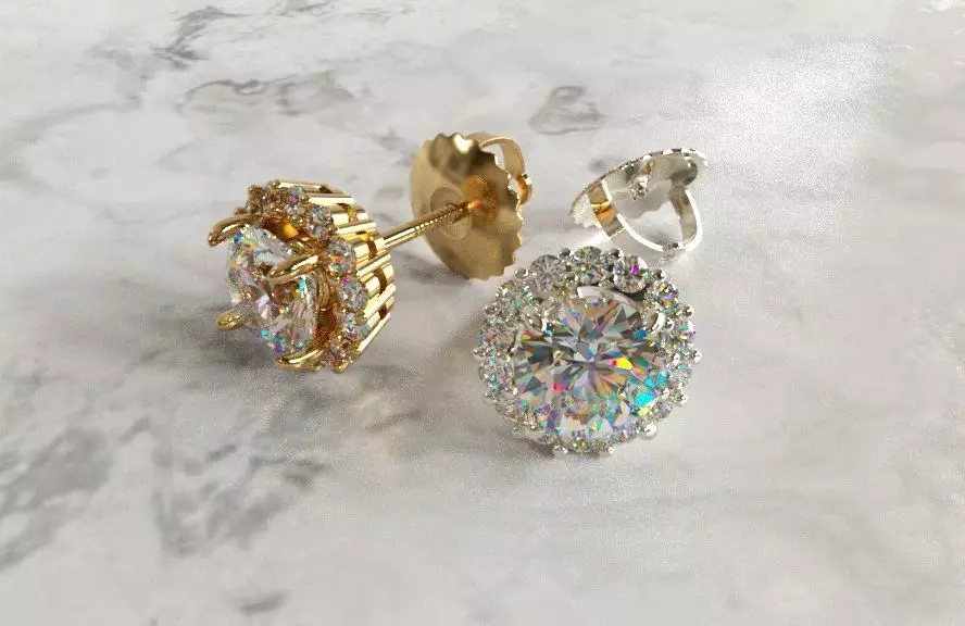 Solitaire Earring 3D print model