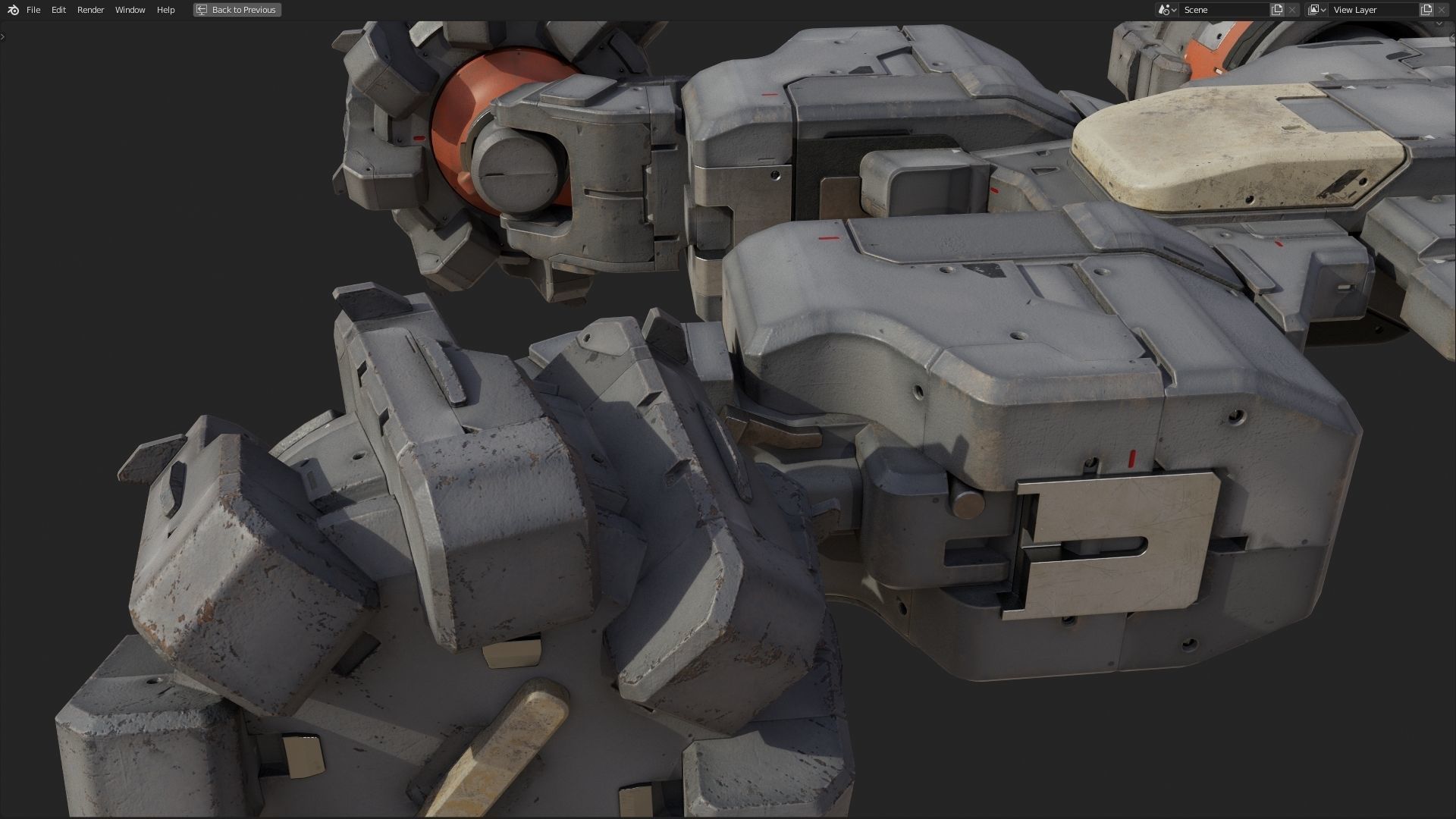 scifi-model547 armored vehicle with wheels 3D model_5