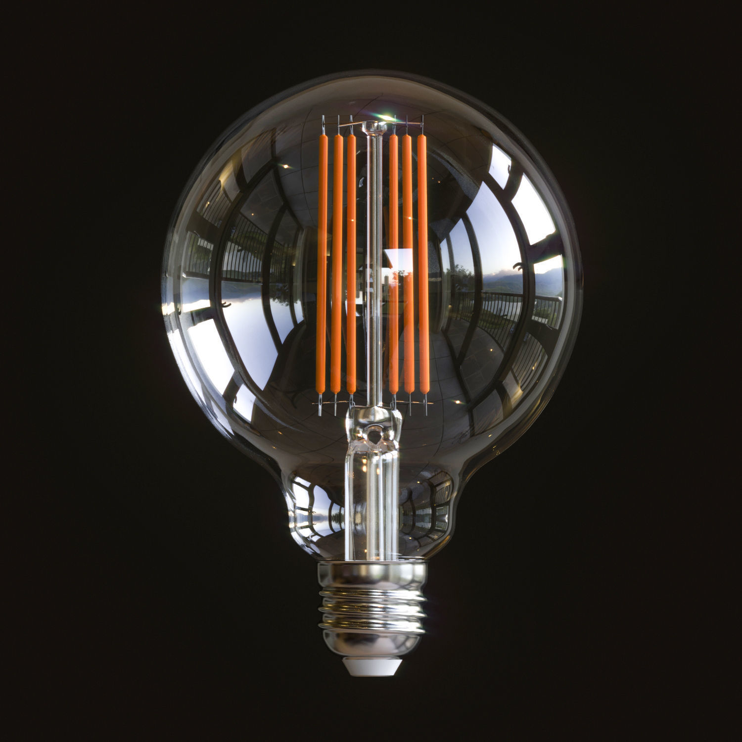 Globe light bulb 3D model_10