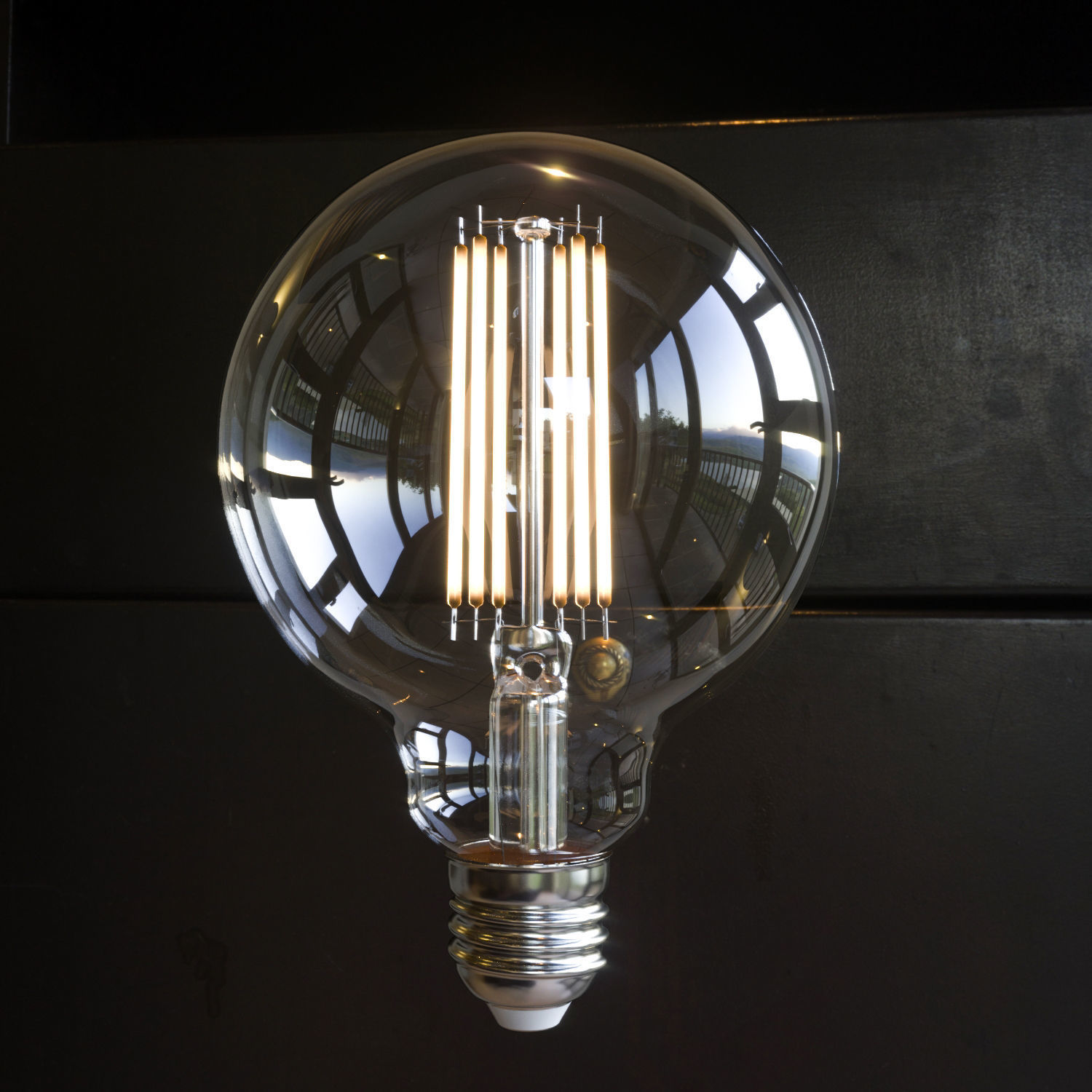 Globe light bulb 3D model_3