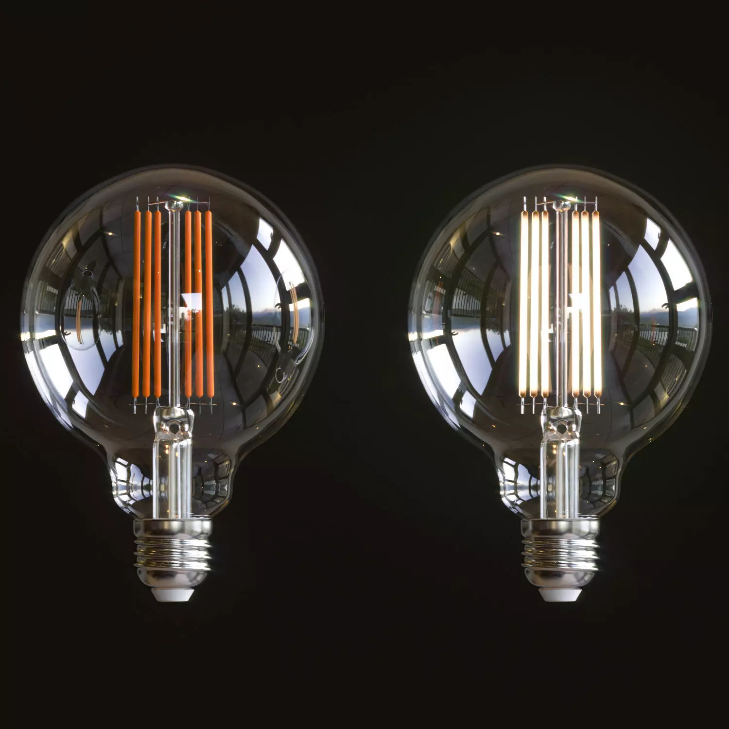 Globe light bulb 3D model_0