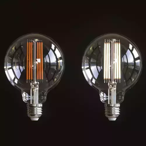Globe light bulb 3D model