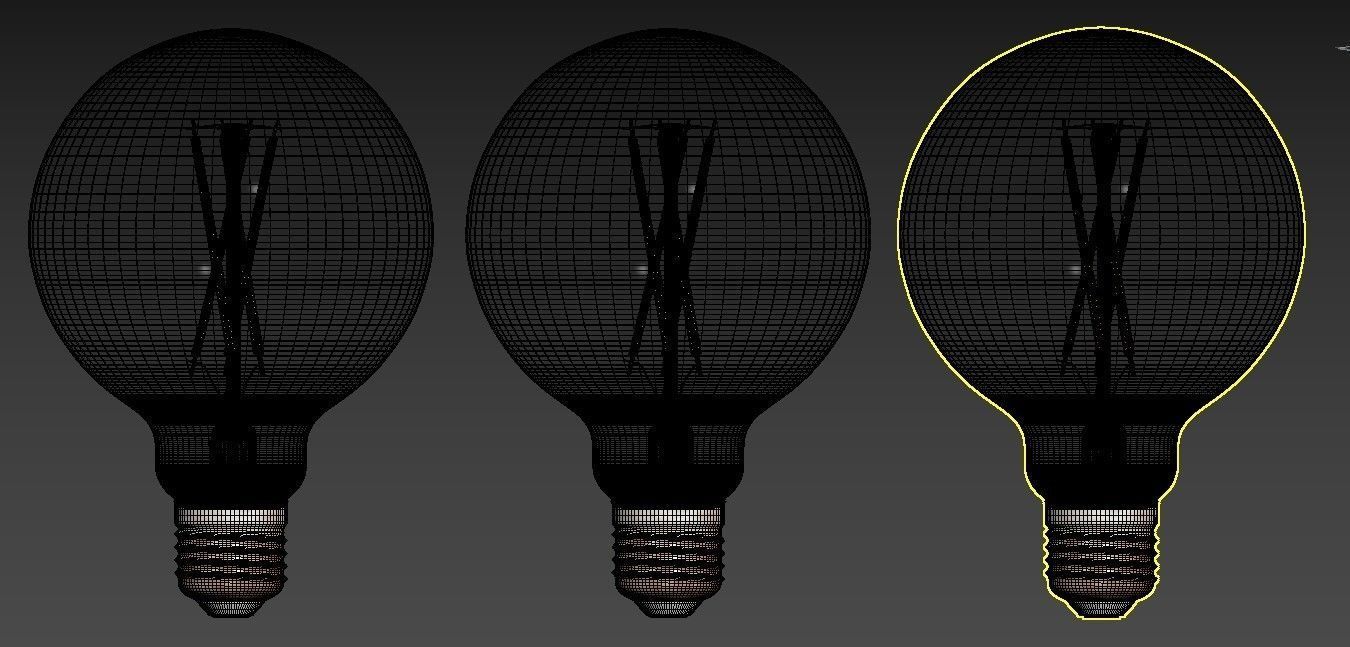 Globe light bulb 3D model_4
