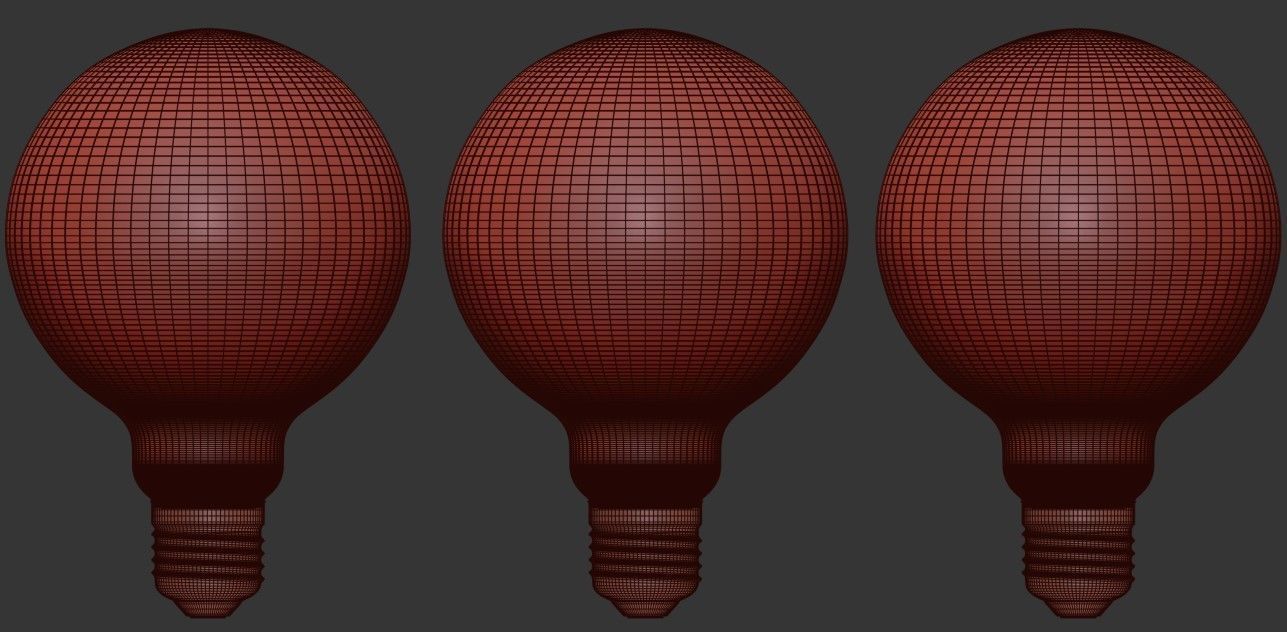 Globe light bulb 3D model_5