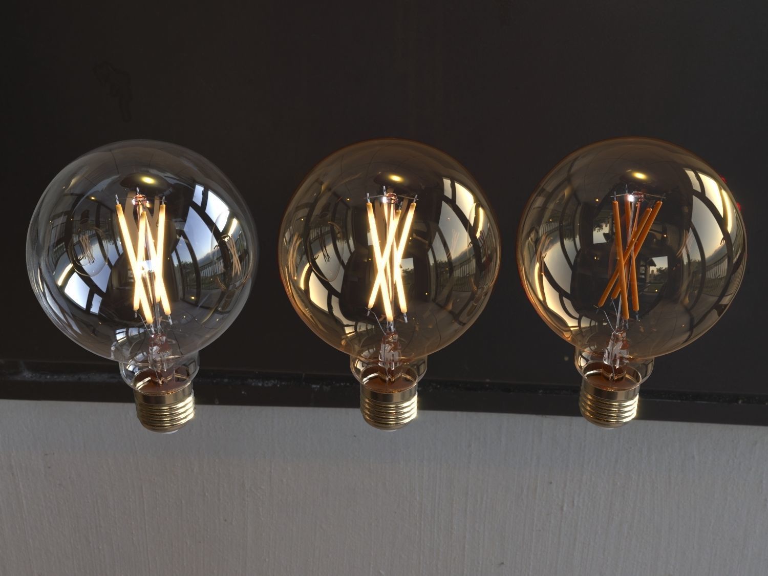 Globe light bulb 3D model_12