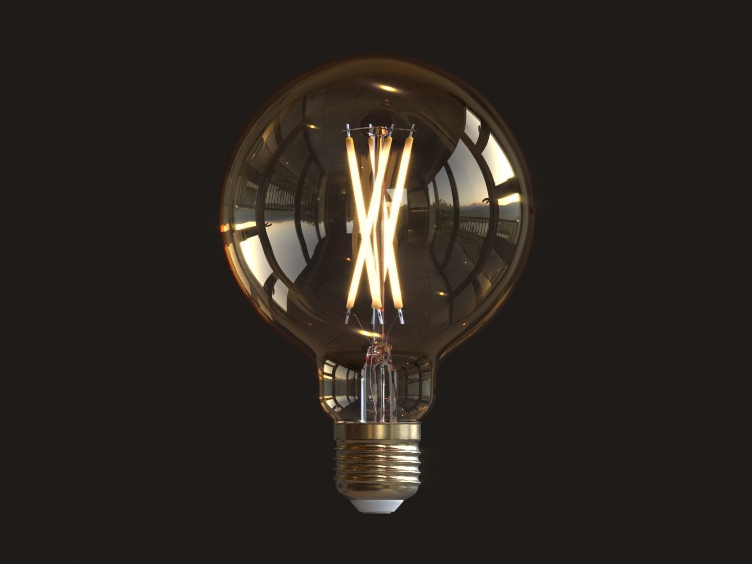 Globe light bulb 3D model_10