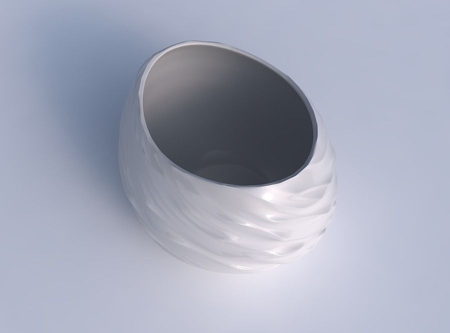 Bowl compressed 2 with fibers smooth inside 3D print model_1