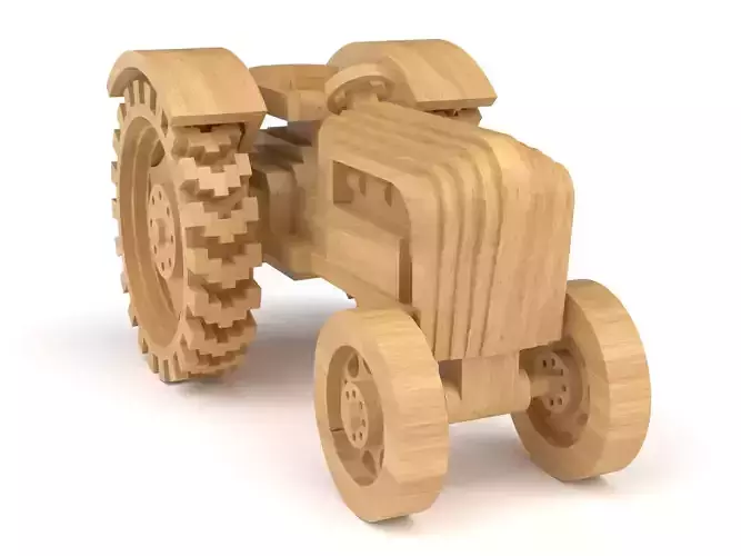 Wooden toy tractor 13