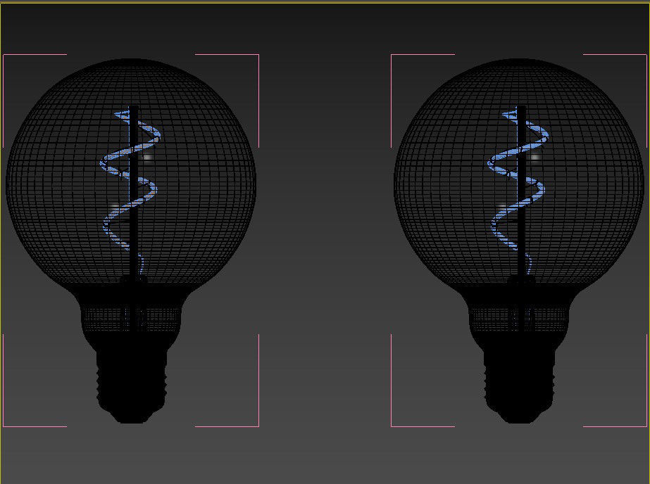 Bulb 3d model spiral light 3D model_8